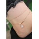 Rose Gold Renk Zirkon Damla Taşlı Halhal