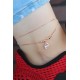 Kristal Taşlı Rose Renk Çift Zincirli Hal Hal Kristal Taşlı Rose Renk Çift Zincirli Hal Hal