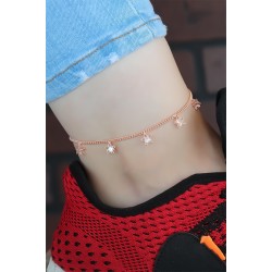 Zirkon Taşlı Rose Renk Yıldızlı Hal Hal