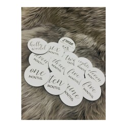 Ahşap Bebek Anı Kartı İngilizce 13'lü