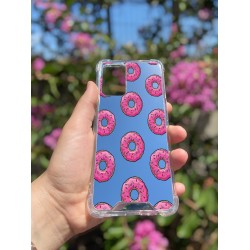 Oppo A55  Uyumlu Aynalı Donut Desenli Darbe Kamera Korumalı Silikon Telefon Kılıfı
