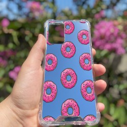Oppo A55  Uyumlu Aynalı Donut Desenli Darbe Kamera Korumalı Silikon Telefon Kılıfı