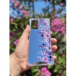 Oppo A54 4G Uyumlu Aynalı Mor Ve Ötesi Desenli Darbe Kamera Korumalı Silikon Telefon Kılıfı