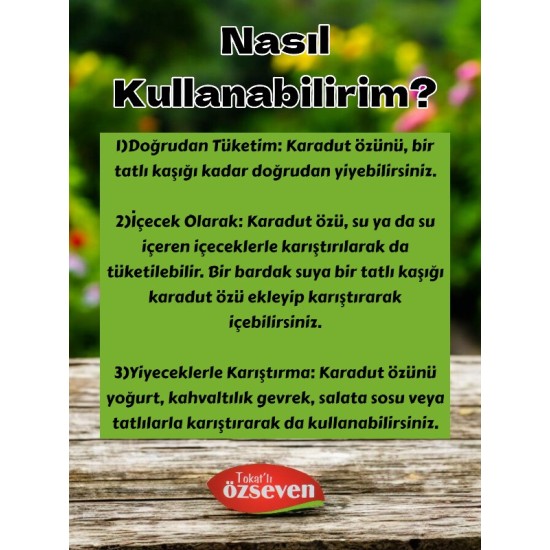 Özseven Karadut Özü 300gr