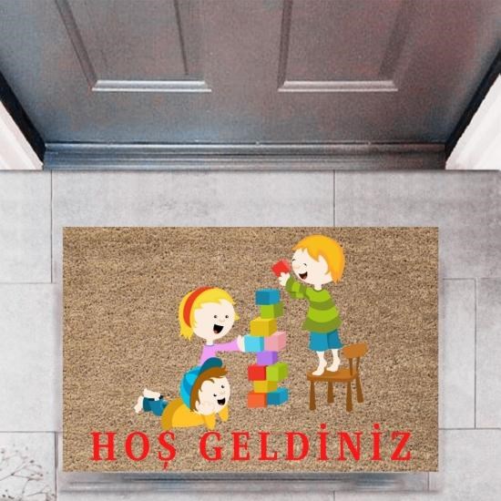 Kapı Önü Paspası Dekoratif Dijital Baskı ÇocuklarP-2717 Kapı Önü Paspası Dekoratif Dijital Baskı ÇocuklarP-2717