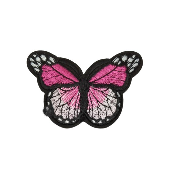 Aplike Ütü İle Yapışan Kelebek Pembe Arma 7x5 cm Aplike Ütü İle Yapışan Kelebek Pembe Arma 7x5 cm