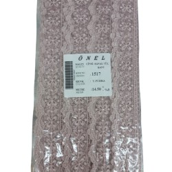 Dantel Polyester Sanal Tül Bant Y.Pudra 14,50 Metre En 3 cm ON-1517-PU