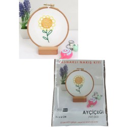 Nakış Kitleri Kasnaklı 8.6 X 6 cm Ayçiçeği