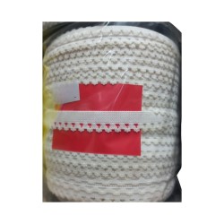 Çamaşır Lastiği Dantelli 1 cm 1 Metre Beyaz 2. Model