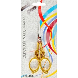 Nakış Makası Dekoratif Altın Kuğu YBL-403 Model 19