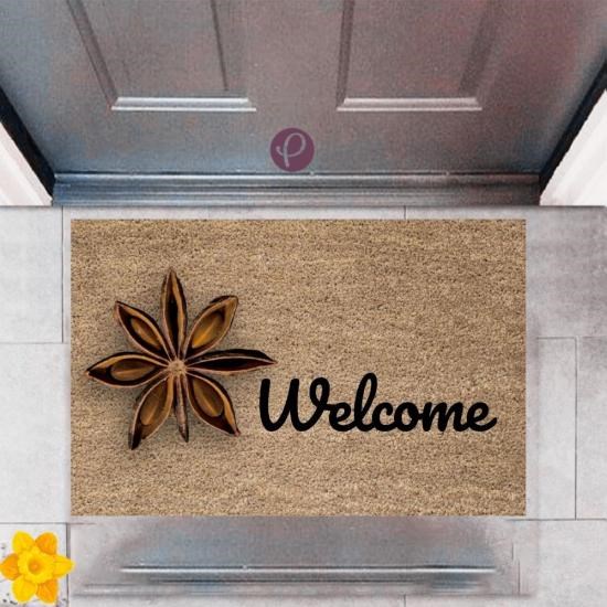 Kapı Önü Paspası Dekoratif Dijital Baskı Welcome P-2427 Kapı Önü Paspası Dekoratif Dijital Baskı Welcome P-2427
