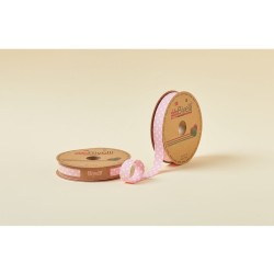 Biye Büyük Puanlı Katlı A16 Pembe 2 cm 25 Metre %65 Koton %35 Polyester