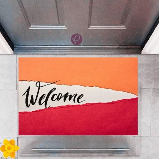 Kapı Önü Paspası Dekoratif Dijital Baskı Welcome P-2344 Kapı Önü Paspası Dekoratif Dijital Baskı Welcome P-2344