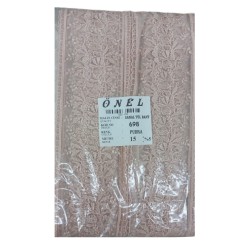 Dantel Polyester Sanal Tül Bant Pudra 15 Metre En 6 cm ON-698-PU