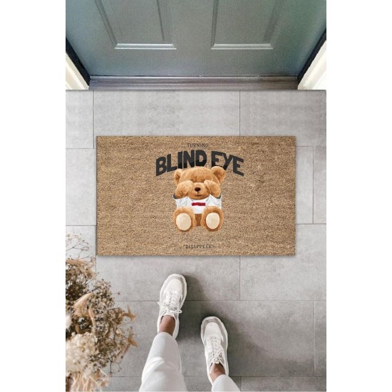 Dekoratif Dijital Blind Eye Ayıcık Bej Kapı Paspası Dış Mekan Paspas K-3189 Dekoratif Dijital Blind Eye Ayıcık Bej Kapı Paspası Dış Mekan Paspas K-3189