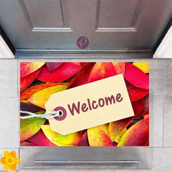 Kapı Önü Paspası Dekoratif Dijital Baskı Welcome P-2340 Kapı Önü Paspası Dekoratif Dijital Baskı Welcome P-2340