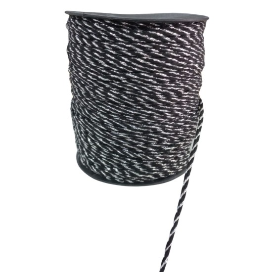 Bileklik ipi, Hediye Paketleme ipi, Şans, Bereket, Aşk, Şifa, Güç 10 mm Pamuk 10 metre Siyah Bileklik ipi, Hediye Paketleme ipi, Şans, Bereket, Aşk, Şifa, Güç 10 mm Pamuk 10 metre Siyah