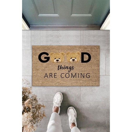 Bej Kapı Önü Paspası Good Things Ayıcık Desen K-3333 Bej Kapı Önü Paspası Good Things Ayıcık Desen K-3333