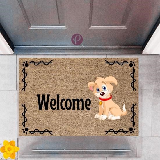 Kapı Önü Paspası Dekoratif Dijital Baskı Welcome P-2418 Kapı Önü Paspası Dekoratif Dijital Baskı Welcome P-2418