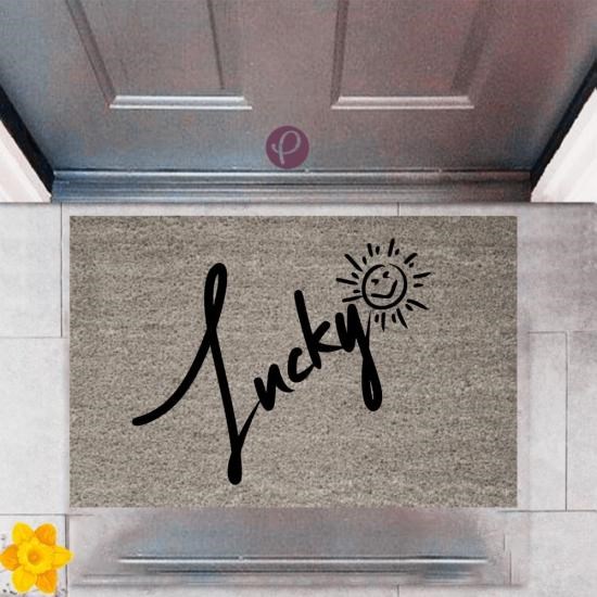 Kapı Önü Paspası Dekoratif Dijital Baskı Lucky P-2361 Kapı Önü Paspası Dekoratif Dijital Baskı Lucky P-2361