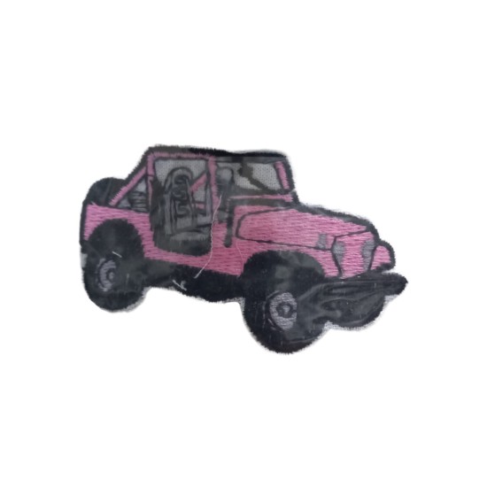 Aplike Ütü İle Yapışan Jeep pembe Arma 2,5x3 cm Aplike Ütü İle Yapışan Jeep pembe Arma 2,5x3 cm