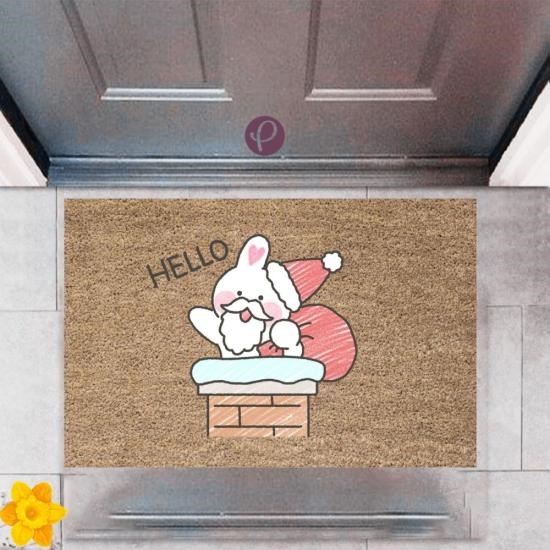 Kapı Önü Paspası Dekoratif Dijital Baskı Hello P-2370 Kapı Önü Paspası Dekoratif Dijital Baskı Hello P-2370