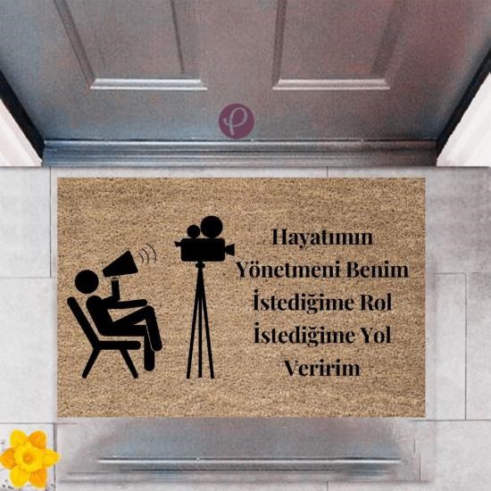 Kapı Önü Paspası Dekoratif Dijital Baskı Yönetmen P-2390 Kapı Önü Paspası Dekoratif Dijital Baskı Yönetmen P-2390