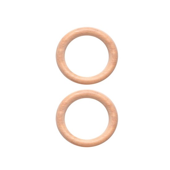 Amigurimi Ahşap Halka 7 cm 2'li Amigurimi Ahşap Halka 7 cm 2'li