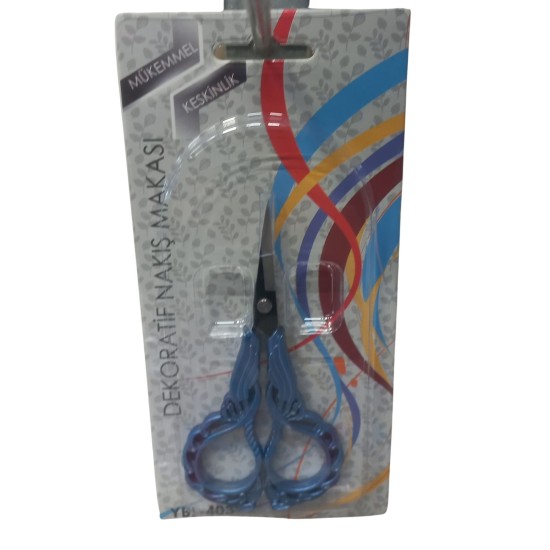 Nakış Makası Dekoratif Mavi YBL-403 Model 16 Nakış Makası Dekoratif Mavi YBL-403 Model 16