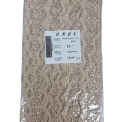 Dantel Polyester Sanal Tül Bant Cappucino 14,40 Metre En 3 cm ON-1517-C