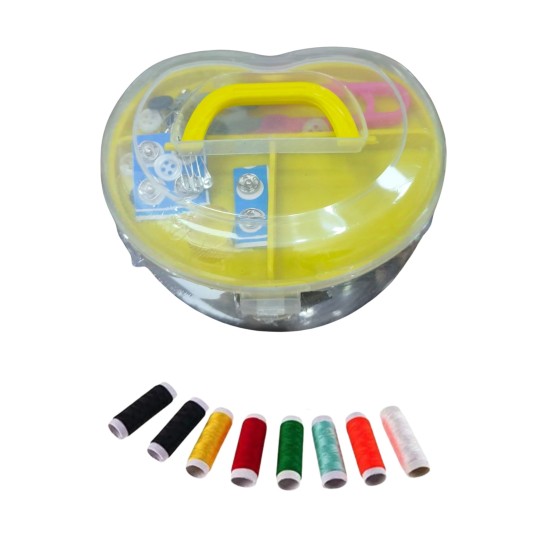 İplik Set Büyük Kalp Plastik Dikiş Seti İplik Set Büyük Kalp Plastik Dikiş Seti