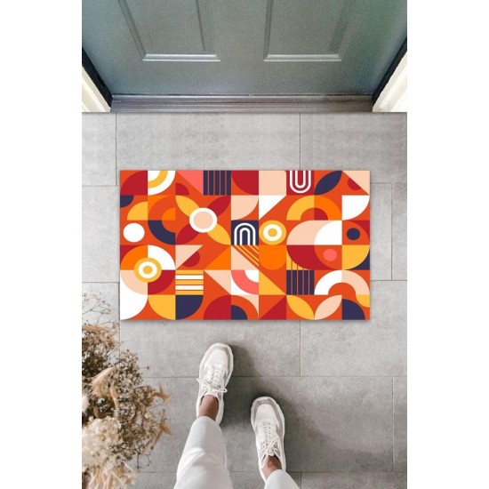 Dekoratif Dijital Modern Çizim Turuncu Kapı Paspası Dış Mekan Paspas K-3064 Dekoratif Dijital Modern Çizim Turuncu Kapı Paspası Dış Mekan Paspas K-3064