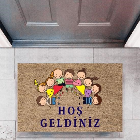 Kapı Önü Paspası Dekoratif Dijital Baskı ÇocuklarP-2716 Kapı Önü Paspası Dekoratif Dijital Baskı ÇocuklarP-2716