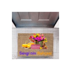 Kapı Önü Paspası Dekoratif Dijital Baskı Bahçesi P-2459