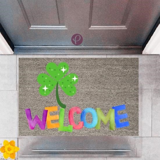 Kapı Önü Paspası Dekoratif Dijital Baskı Welcome P-2357 Kapı Önü Paspası Dekoratif Dijital Baskı Welcome P-2357
