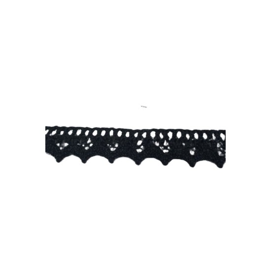 Kopanaki Dantel en 1,5 cm Siyah 10 Metre Kopanaki Dantel en 1,5 cm Siyah 10 Metre