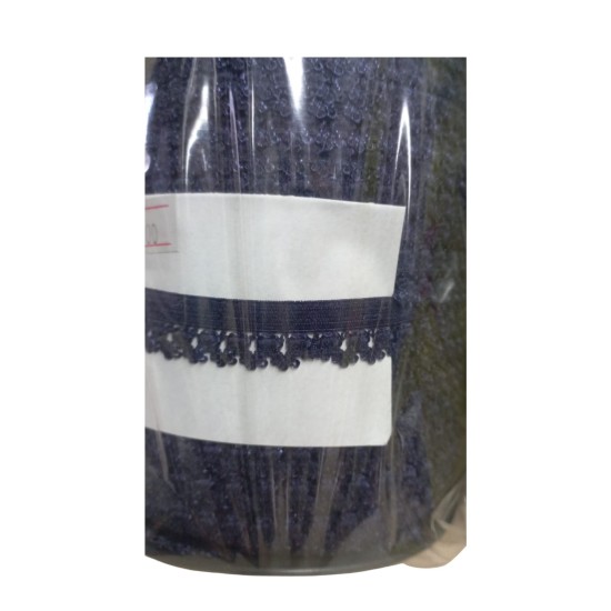 Çamaşır Lastiği Dantelli 1 cm 1 Metre Lacivert Çamaşır Lastiği Dantelli 1 cm 1 Metre Lacivert