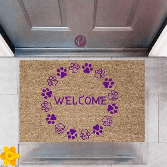 Kapı Önü Paspası Dekoratif Dijital Baskı Welcome P-2471 Kapı Önü Paspası Dekoratif Dijital Baskı Welcome P-2471
