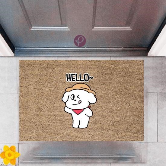 Kapı Önü Paspası Dekoratif Dijital Baskı Hello P-2369 Kapı Önü Paspası Dekoratif Dijital Baskı Hello P-2369