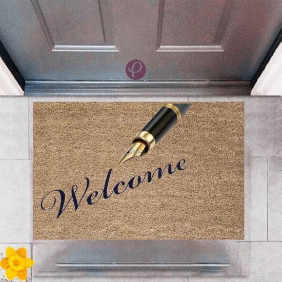 Kapı Önü Paspası Dekoratif Dijital Baskı Welcome P-2458 Kapı Önü Paspası Dekoratif Dijital Baskı Welcome P-2458