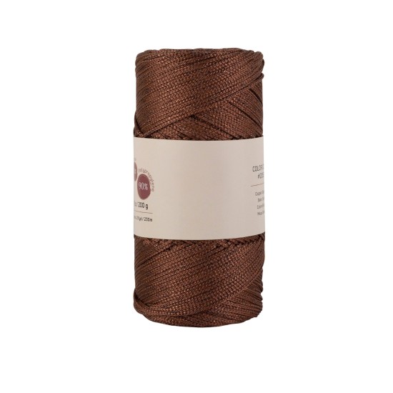Makrome İpi 3mm Polyester Kahve Simli Makrome İpi 3mm Polyester Kahve Simli