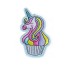 Aplike Ütü İle Yapışan Unicorn At Pembe Karışık Arma 5x3 cm