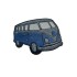 Aplike Ütü İle Yapışan Otobüs Mavi - Gri Arma 4x2 cm