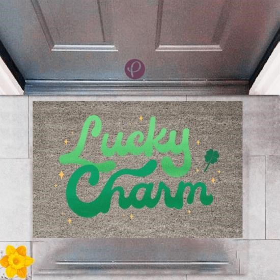 Kapı Önü Paspası Dekoratif Dijital Baskı Lucky Charm P-2359 Kapı Önü Paspası Dekoratif Dijital Baskı Lucky Charm P-2359
