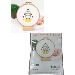 Nakış Kitleri Kasnaklı 8.6 X 6 cm Robot