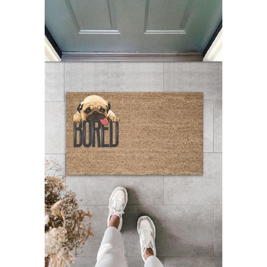 Dijital Baskı Kahverengi Bored Köpekli Dekoratif Kapı Paspası K-2080 Dijital Baskı Kahverengi Bored Köpekli Dekoratif Kapı Paspası K-2080