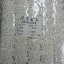 Dantel Polyester Güpür Bant Krem 15 Metre En 6 cm ON-1639-KR
