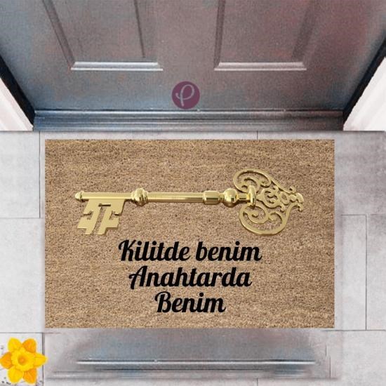 Kapı Önü Paspası Dekoratif Dijital Baskı Anahtar P-2481 Kapı Önü Paspası Dekoratif Dijital Baskı Anahtar P-2481