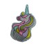 Aplike Ütü İle Yapışan Unicorn At Yeşil Arma 4 cm