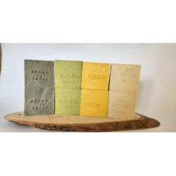 Doğal Üretim Sabunu Karışık (Argan-Defne-Bıttım-Saf Zeytinyağlı) 8'li Set